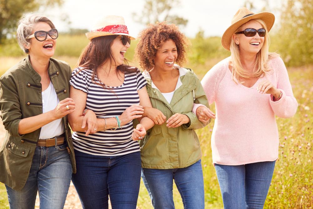 Older women on a walk.